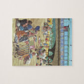 mensen op het strand Bournemouth, Dorset, Verenigd Legpuzzel (Horizontaal)