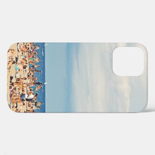 Mensen op het strand op bruin zand Case-Mate iPhone case (Achterkant (horizontaal))