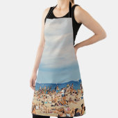 Mensen op het strand op bruin zand schort (Insitu)