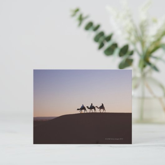 Mensen op kamelen, Marokko Briefkaart (Staand voorkant)