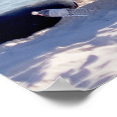 Mensen op witte zanden op het strand poster (Hoek)