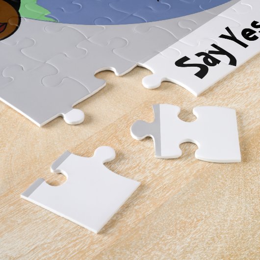 Mensen over de hele wereld tegen racisme legpuzzel (Zijkant)