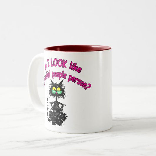 MENSEN PERSOON TWEEKLEURIGE KOFFIEMOK (Voorkant links)