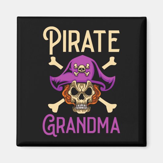 Mensen piraat oma grootmoeder oma piraat magneet (Voorkant)