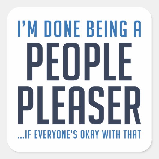 Mensen Plezier Vierkante Sticker (Voorkant)