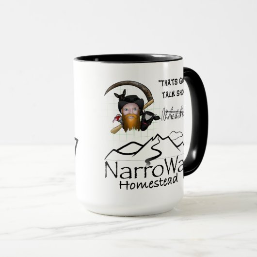 Mensen praten over show mok! Mok (Voorkant rechts)