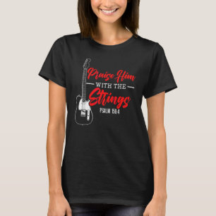 Mensen prijzen Hem met de snaren Basgitaar Chris T-shirt