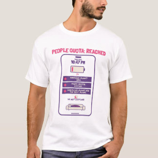 Mensen Quotum Bereikt Introvert Telefoon Riso T-sh T-shirt