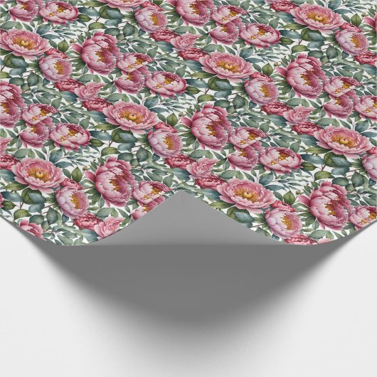  mensen roos aangepaste naam cadeaupapier (Hoek)