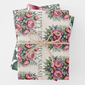  mensen roos aangepaste naam inpakpapier vel (In situ)