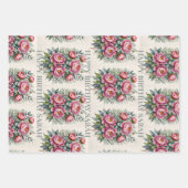 mensen roos aangepaste naam inpakpapier vel (Voorkant)