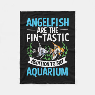 Mensen schattige engelvis vis eigenaar aquarium vi fleece deken