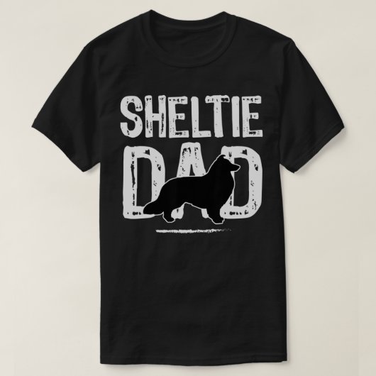Mensen Sheltie, Sheltie Dad Geweldig Afgeleid Tee  T-shirt (Design voorkant)