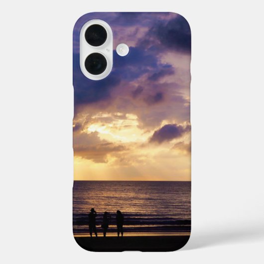 Mensen Silhouetten Maleisië Sunset Beach Foto Case-Mate iPhone Case (Achterkant)