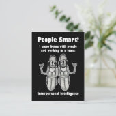 Mensen slim - leeg briefkaart (Staand voorkant)