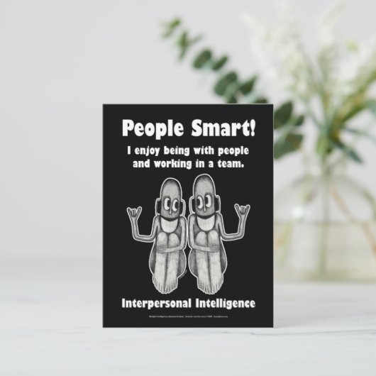 Mensen slim - leeg briefkaart (Staand voorkant)