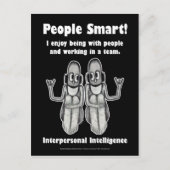 Mensen slim - leeg briefkaart (Voorkant)