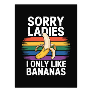 Mensen Sorry Meisje Ik Hou Van Bananen Grappig Foto Afdruk