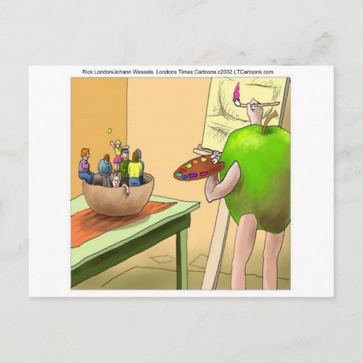 Mensen Stilleven Grappige Cartoon Briefkaart (Voorkant)