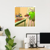 Mensen Stilleven Grappige Cartoon Poster (Thuiskantoor)