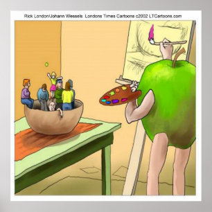Mensen Stilleven Grappige Cartoon Poster