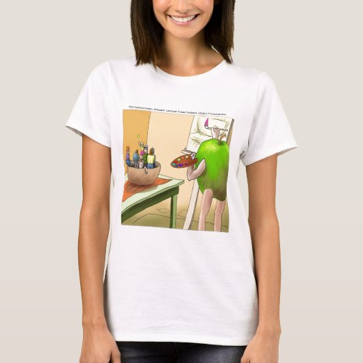 Mensen Stilleven Grappige Cartoon T-shirt (Voorkant)