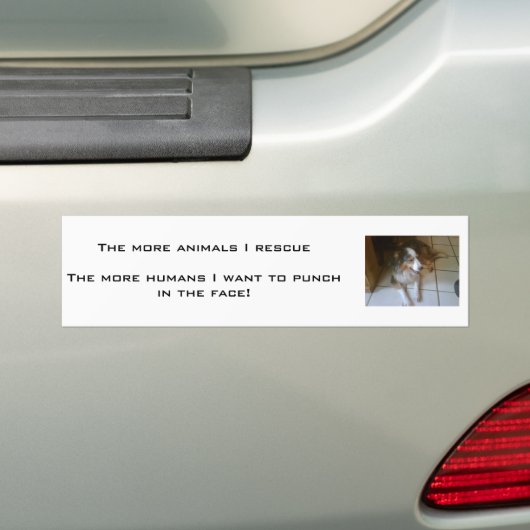 MENSEN STINKEN... BUMPERSTICKER (Op auto)