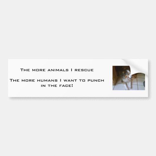 MENSEN STINKEN... BUMPERSTICKER (Voorkant)