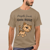Mensen Sucken, Katten Regeren T-Shirt (Voorkant)