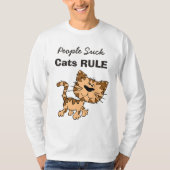 Mensen Sucken, Katten Regeren T-shirt (Voorkant)