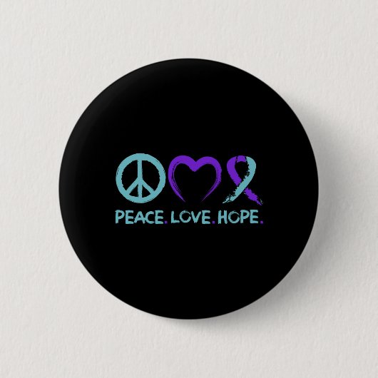 Mensen Suicidepreventie bewustzijn Vrede Liefde Ho Ronde Button 5,7 Cm (Voorkant)