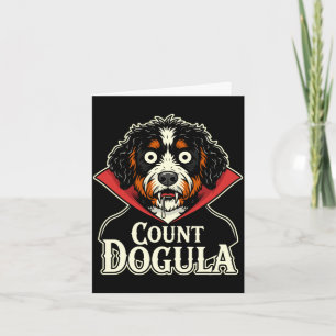 Mensen tellen dogula grappige hond griezelig feest kaart