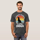 Mensen trainen om te praten over een hond training t-shirt (Voorkant volledig)