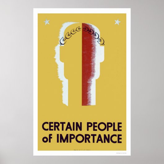 Mensen van belang 1937 WPA Poster (Voorkant)