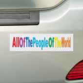 Mensen van de wereld bumpersticker (Op auto)