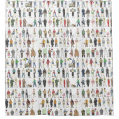 Mensen van het New York City Shower Gordtain Douchegordijn (Voorkant)