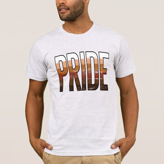 Mensen van Kleur (POC) Pride Vlag Strepen T-Shirt (Voorkant)