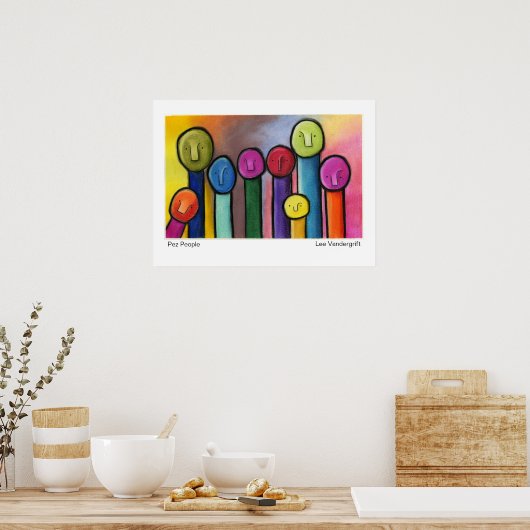 Mensen van Lee Vandergrift Poster (Keuken)