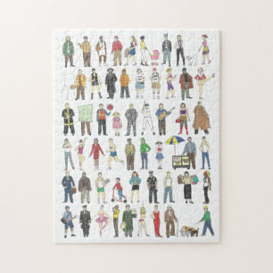 Mensen van NYC New York City Art Puzzle Legpuzzel