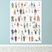 Mensen van NYC New York City Citizens Art Print (Insitu (Houten vloer))