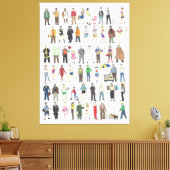 Mensen van NYC New York City Citizens Art Print (Insitu (Woonkamer))