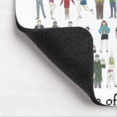 Mensen van NYC New York City Mousepad Muismat (Hoek)