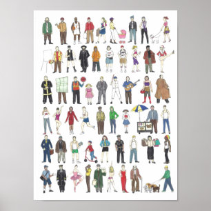 Mensen van NYC New Yorkers City Poster