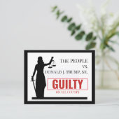 Mensen versus Trump schuldig vonnis Briefkaart (Staand voorkant)