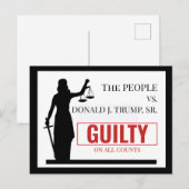 Mensen versus Trump schuldig vonnis Briefkaart (Voorkant / Achterkant)