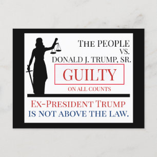 Mensen versus Trump schuldig vonnis Briefkaart