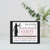 Mensen versus Trump schuldig vonnis Briefkaart (Staand voorkant)