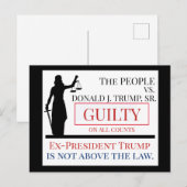 Mensen versus Trump schuldig vonnis Briefkaart (Voorkant / Achterkant)