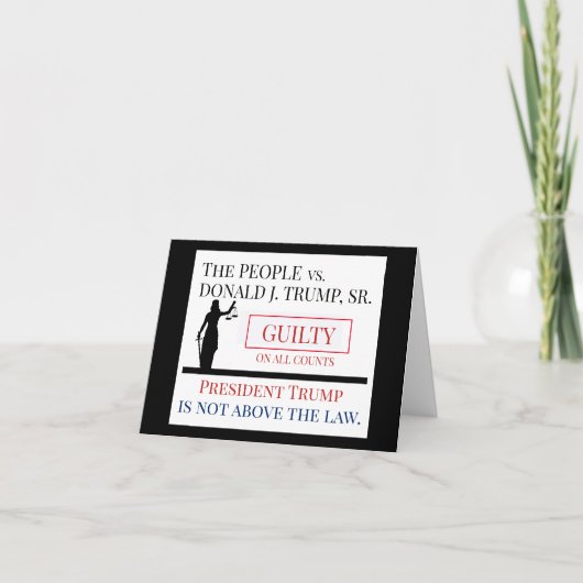 Mensen versus Trump schuldig vonnis Kaart (Voorkant)