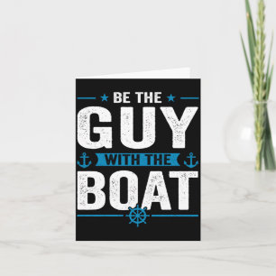 Mensen vinden het grappig om de man met de boot ei kaart